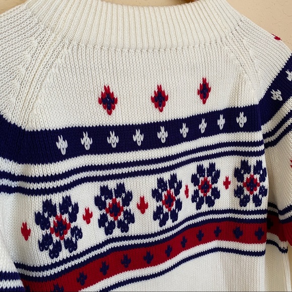 JC PENNEY Vintage Mock Neck Winter Ski Sweater - Picture 4 of 10